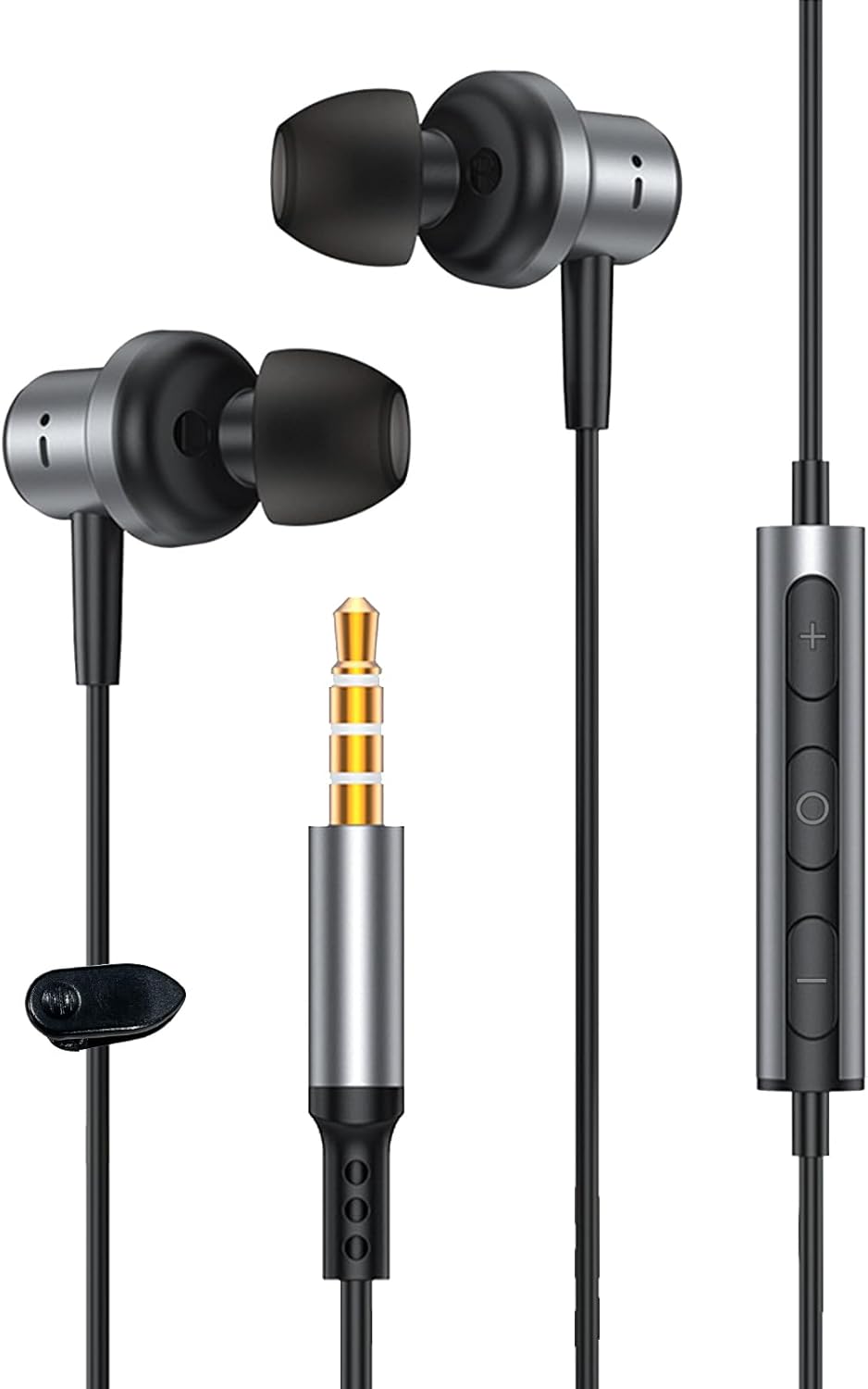In-Ear-Kopfhörer, kabelgebundene Kopfhörer, halbe In-Ear-Kopfhörer 3,5mm Klinke für Laptops, iPad Schwarz-120